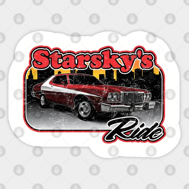 Starsky's Ride Sticker by dustbrain